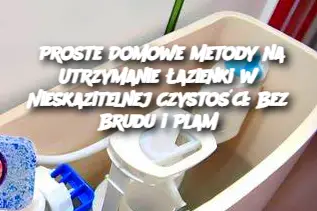 Proste Domowe Metody na Utrzymanie Łazienki w Nieskazitelnej Czystości: Bez Brudu i Plam