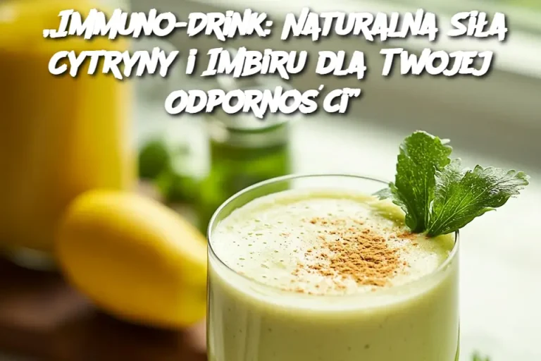 „Immuno-Drink: Naturalna Siła Cytryny i Imbiru dla Twojej Odporności”