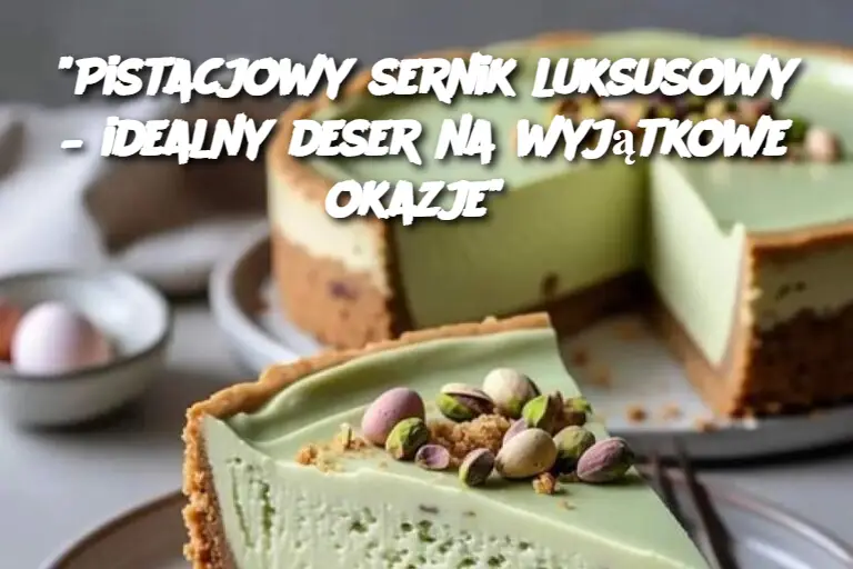 "Pistacjowy sernik luksusowy – idealny deser na wyjątkowe okazje"