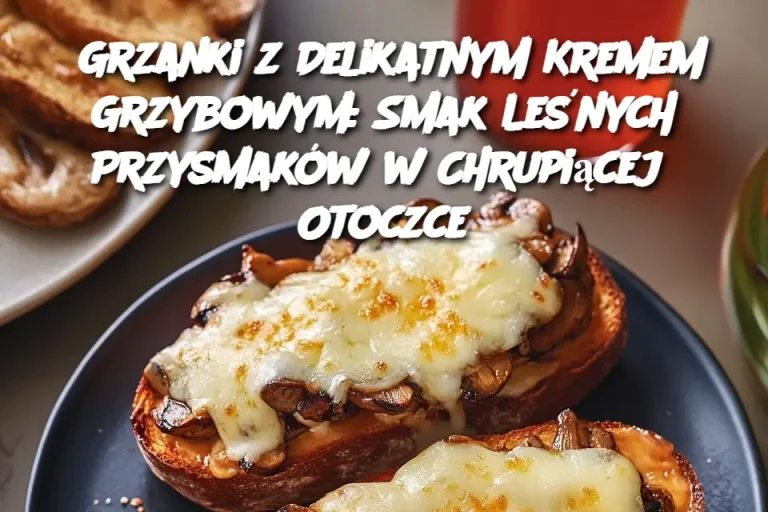 Grzanki z Delikatnym Kremem Grzybowym: Smak Leśnych Przysmaków w Chrupiącej Otoczce