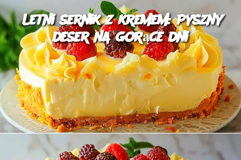 Letni sernik z kremem: Pyszny deser na gorące dni