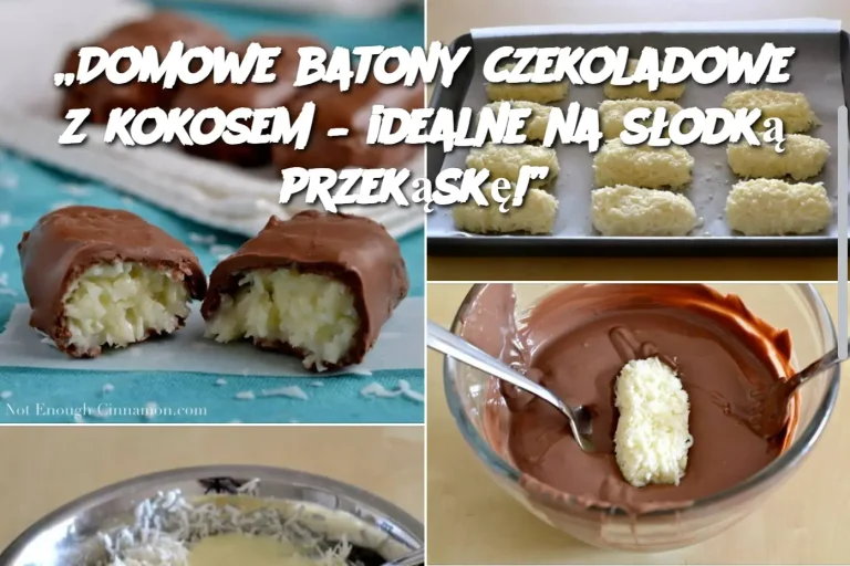 „Domowe batony czekoladowe z kokosem – idealne na słodką przekąskę!”