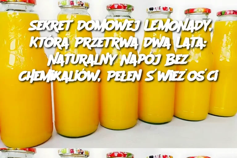 Sekret Domowej LEMONADY, Która Przetrwa Dwa Lata: Naturalny Napój Bez Chemikaliów, Pełen Świeżości