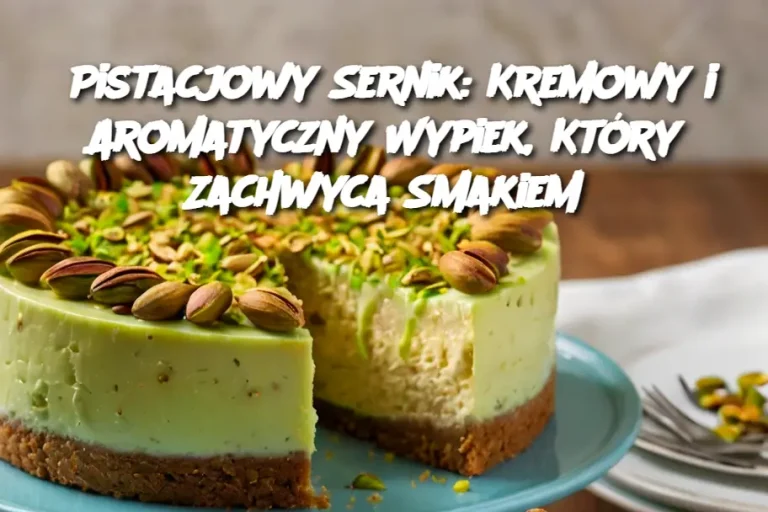 Pistacjowy Sernik: Kremowy i Aromatyczny Wypiek, Który Zachwyca Smakiem