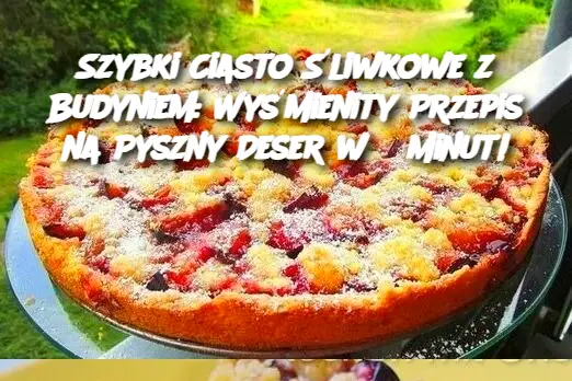 Szybki Ciasto Śliwkowe z Budyniem: Wyśmienity Przepis na Pyszny Deser w 5 Minut!