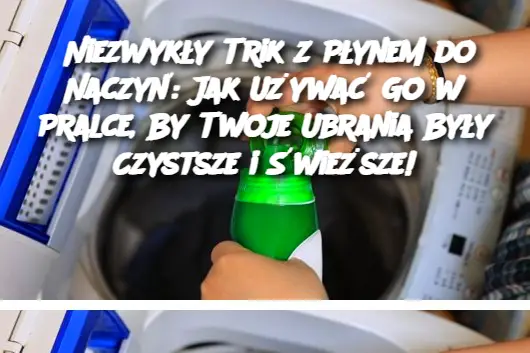 Niezwykły Trik z Płynem do Naczyń: Jak Używać Go w Pralce, By Twoje Ubrania Były Czystsze i Świeższe!