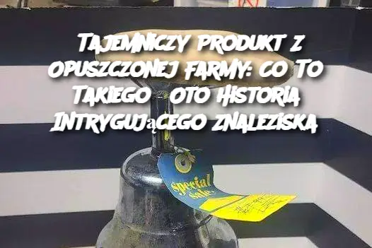 Tajemniczy Produkt Z Opuszczonej Farmy: Co To Takiego? Oto Historia Intrygującego Znaleziska