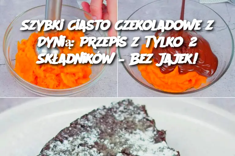 Szybki Ciasto Czekoladowe z Dynią: Przepis z Tylko 2 Składników – Bez Jajek!