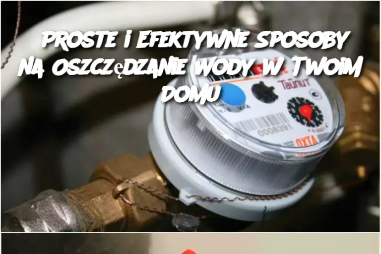 Proste i Efektywne Sposoby na Oszczędzanie Wody w Twoim Domu