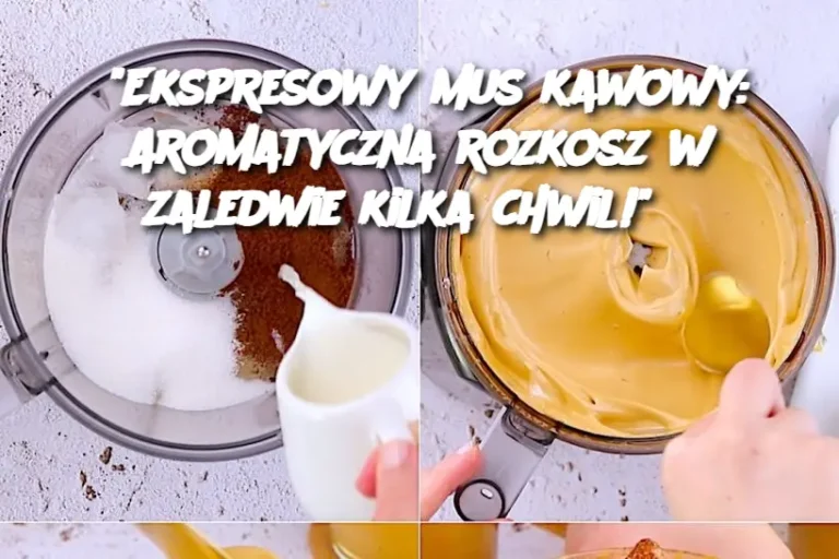 "Ekspresowy mus kawowy: Aromatyczna rozkosz w zaledwie kilka chwil!"