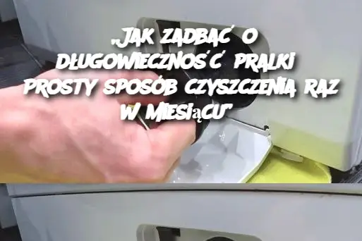 „Jak zadbać o długowieczność pralki? Prosty sposób czyszczenia raz w miesiącu”