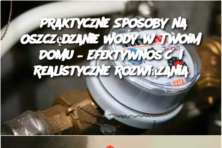 Praktyczne Sposoby na Oszczędzanie Wody w Twoim Domu – Efektywność i Realistyczne Rozwiązania