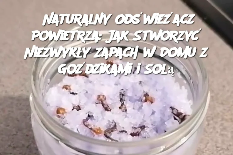 Naturalny Odświeżacz Powietrza: Jak Stworzyć Niezwykły Zapach w Domu z Goździkami i Solą