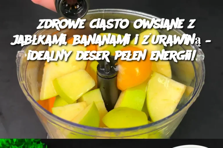 Zdrowe ciasto owsiane z jabłkami, bananami i żurawiną – idealny deser pełen energii!