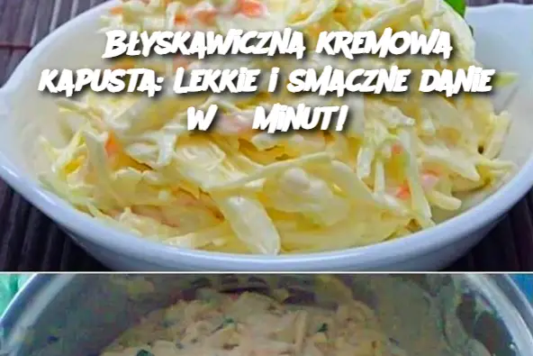 Błyskawiczna kremowa kapusta: Lekkie i smaczne danie w 5 minut!