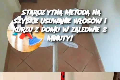 Starożytna Metoda na Szybkie Usuwanie Włosów i Kurzu z Domu w Zaledwie 2 Minuty!