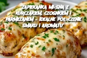 "Zapiekanka mięsna z kurczakiem, czosnkiem i parmezanem – idealne połączenie smaku i aromatu"