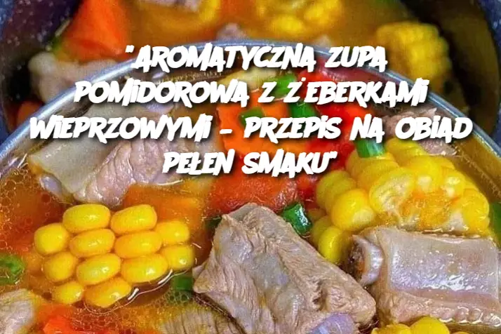 "Aromatyczna zupa pomidorowa z żeberkami wieprzowymi – przepis na obiad pełen smaku"