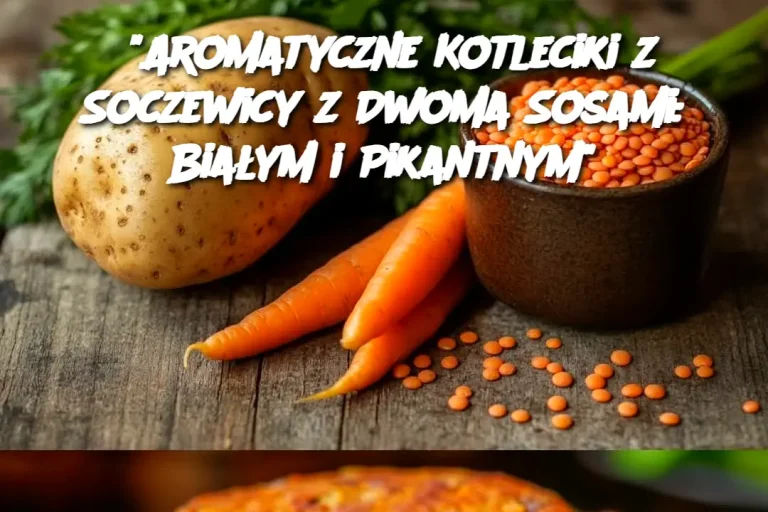 "Aromatyczne Kotleciki z Soczewicy z Dwoma Sosami: Białym i Pikantnym"