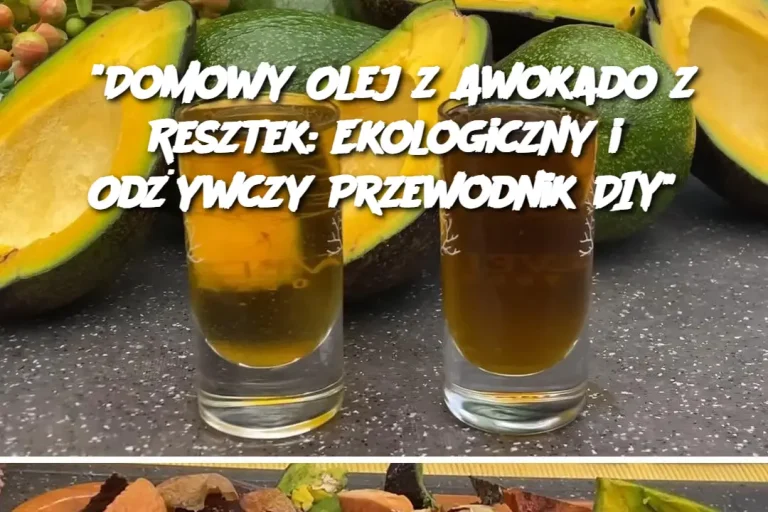 "Domowy Olej z Awokado z Resztek: Ekologiczny i Odżywczy Przewodnik DIY"