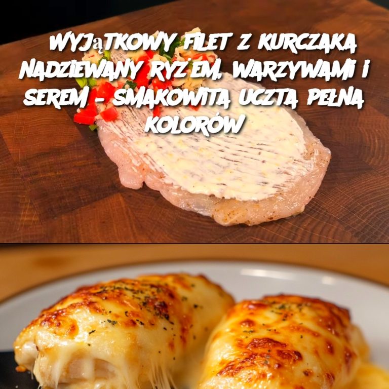 Wyjątkowy filet z kurczaka nadziewany ryżem, warzywami i serem – smakowita uczta pełna kolorów