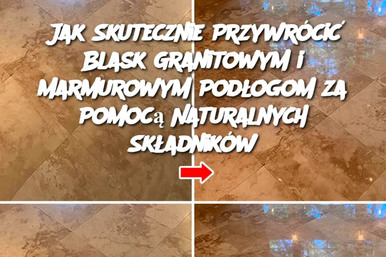 Jak Skutecznie Przywrócić Blask Granitowym i Marmurowym Podłogom za Pomocą Naturalnych Składników