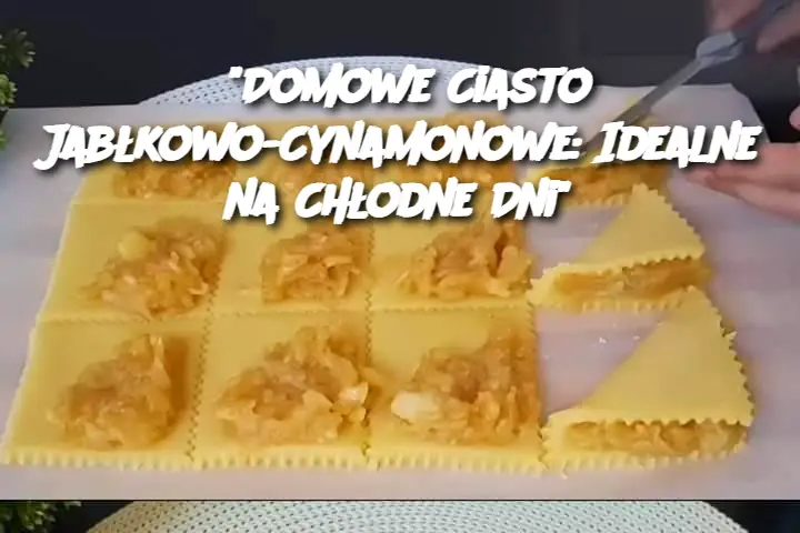 "Domowe Ciasto Jabłkowo-Cynamonowe: Idealne na Chłodne Dni"