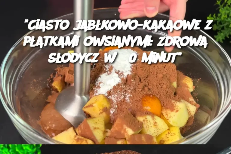 "Ciasto jabłkowo-kakaowe z płatkami owsianymi: zdrowa słodycz w 30 minut"