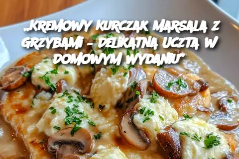 „Kremowy Kurczak Marsala z Grzybami – Delikatna Uczta w Domowym Wydaniu”