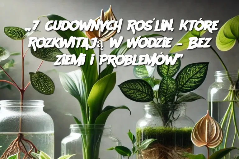 „7 Cudownych Roślin, Które Rozkwitają w Wodzie – Bez Ziemi i Problemów”