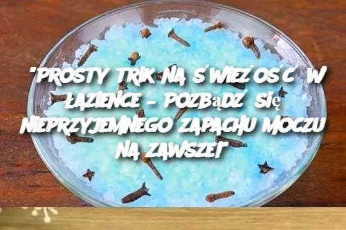 "Prosty trik na świeżość w łazience – Pozbądź się nieprzyjemnego zapachu moczu na zawsze!"