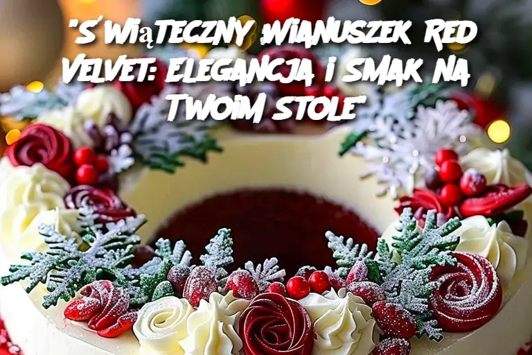 "Świąteczny Wianuszek Red Velvet: Elegancja i Smak na Twoim Stole"