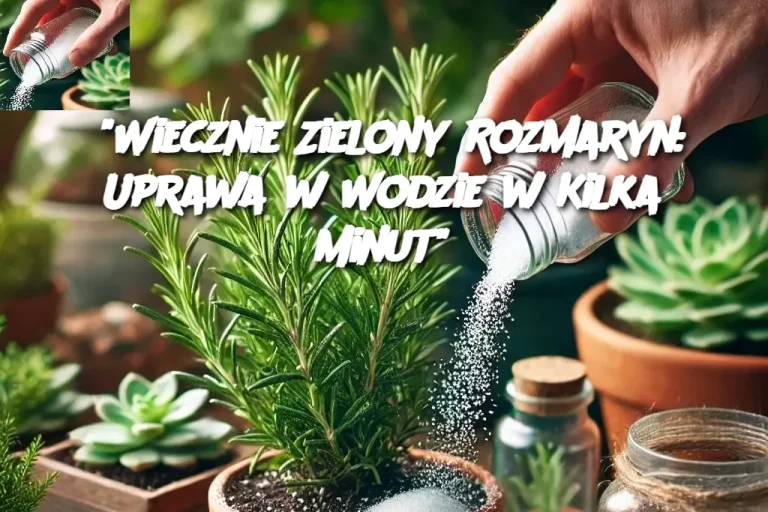 "Wiecznie Zielony Rozmaryn: Uprawa w Wodzie w Kilka Minut"