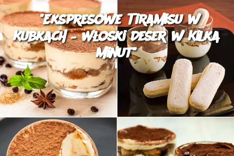 "Ekspresowe Tiramisu w Kubkach – Włoski Deser w Kilka Minut"