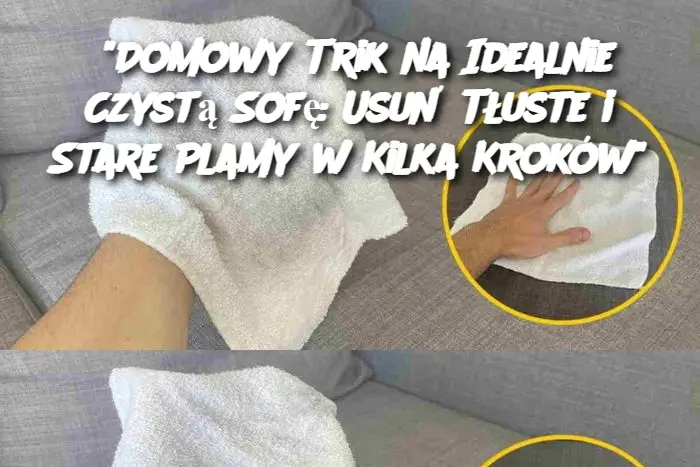 "Domowy Trik na Idealnie Czystą Sofę: Usuń Tłuste i Stare Plamy w Kilka Kroków"