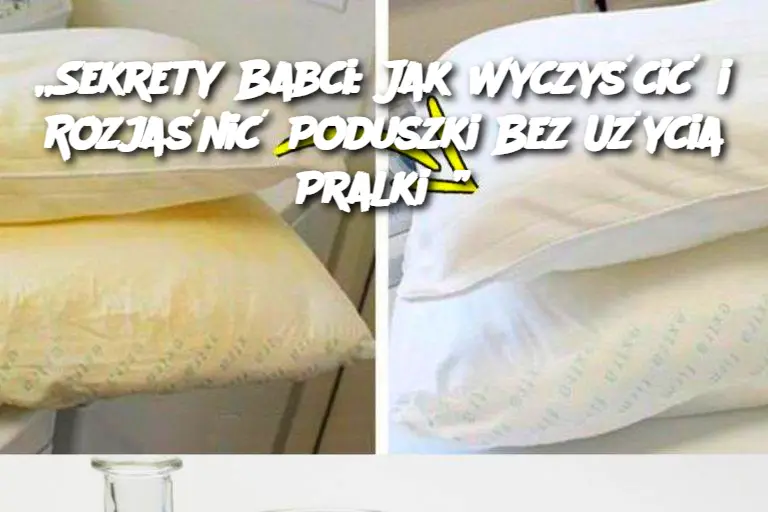 „Sekrety Babci: Jak Wyczyścić i Rozjaśnić Poduszki Bez Użycia Pralki?”