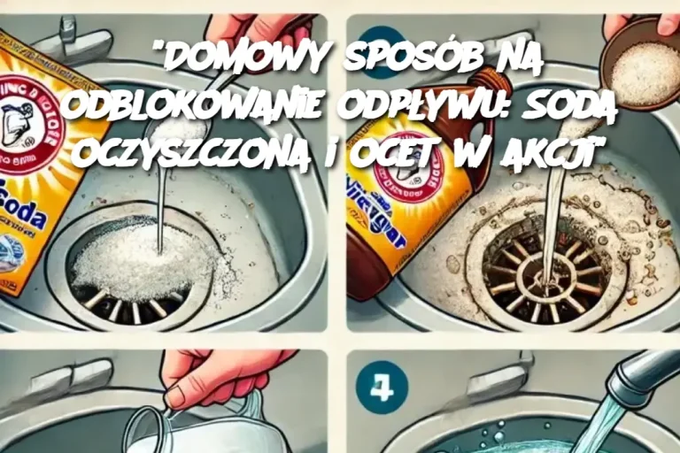 "Domowy sposób na odblokowanie odpływu: Soda oczyszczona i ocet w akcji"