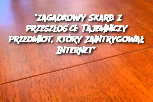 "Zagadkowy Skarb z Przeszłości: Tajemniczy Przedmiot, który Zaintrygował Internet"