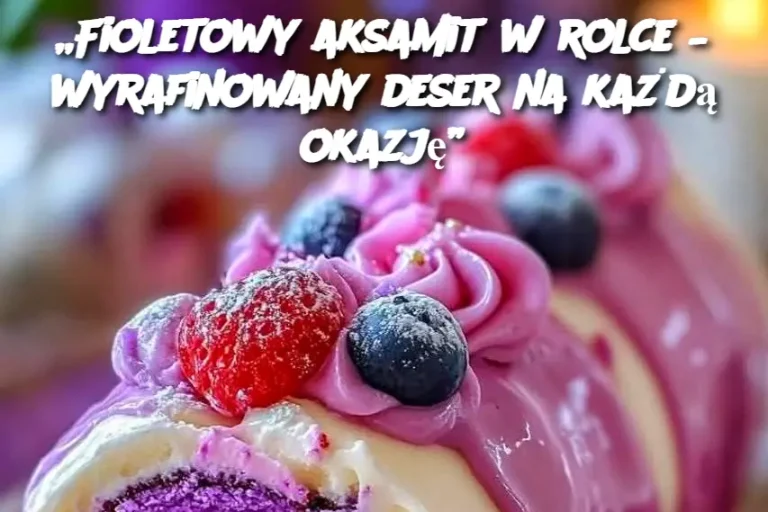 „Fioletowy aksamit w rolce – wyrafinowany deser na każdą okazję”