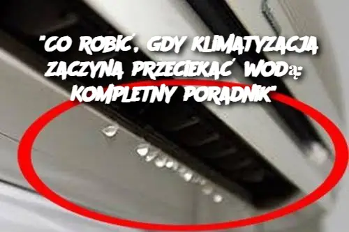 "Co robić, gdy klimatyzacja zaczyna przeciekać wodą: Kompletny poradnik"