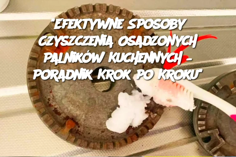 "Efektywne Sposoby Czyszczenia Osadzonych Palników Kuchennych – Poradnik Krok po Kroku"