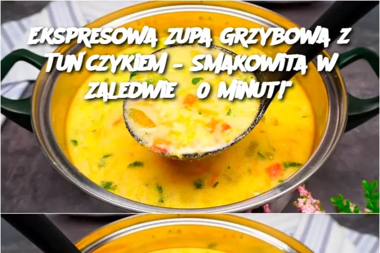 Ekspresowa Zupa Grzybowa z Tuńczykiem – Smakowita w Zaledwie 30 Minut!"