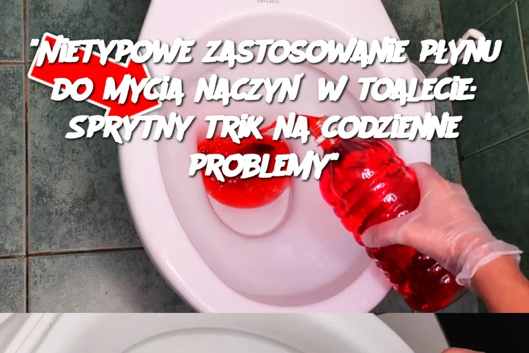 "Nietypowe zastosowanie płynu do mycia naczyń w toalecie: Sprytny trik na codzienne problemy"