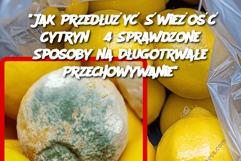 "Jak Przedłużyć Świeżość Cytryn? 4 Sprawdzone Sposoby na Długotrwałe Przechowywanie"