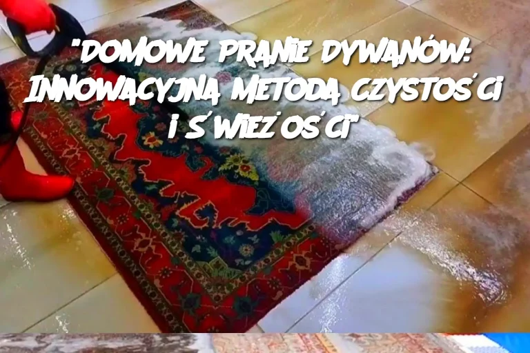 "Domowe Pranie Dywanów: Innowacyjna Metoda Czystości i Świeżości"