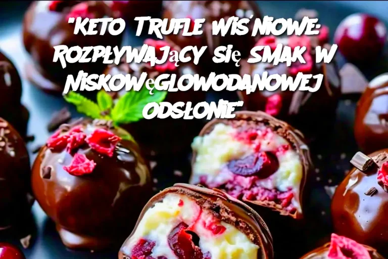 "Keto Trufle Wiśniowe: Rozpływający się Smak w Niskowęglowodanowej Odsłonie"