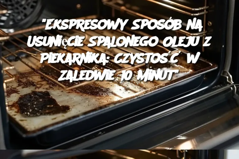 "Ekspresowy Sposób na Usunięcie Spalonego Oleju z Piekarnika: Czystość w Zaledwie 10 Minut"