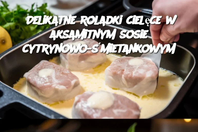 Delikatne roladki cielęce w aksamitnym sosie cytrynowo-śmietankowym