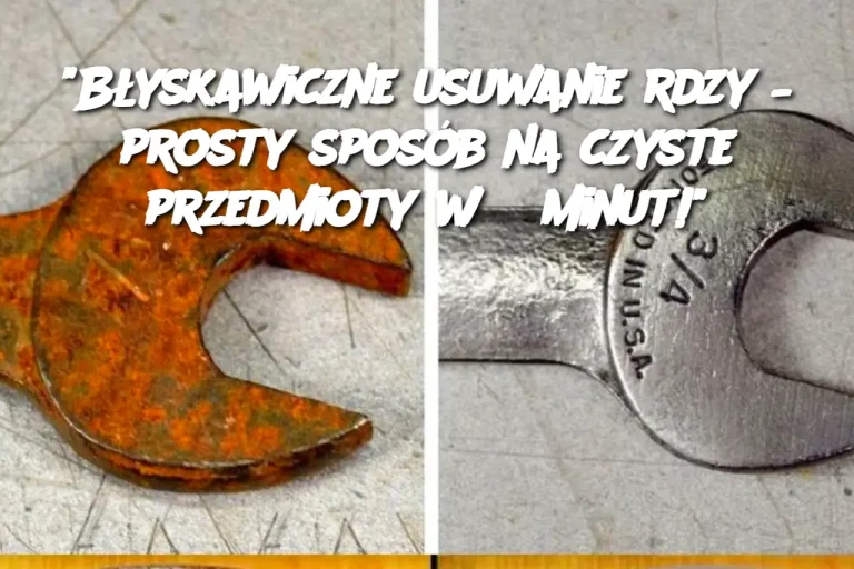 "Błyskawiczne usuwanie rdzy – prosty sposób na czyste przedmioty w 5 minut!"