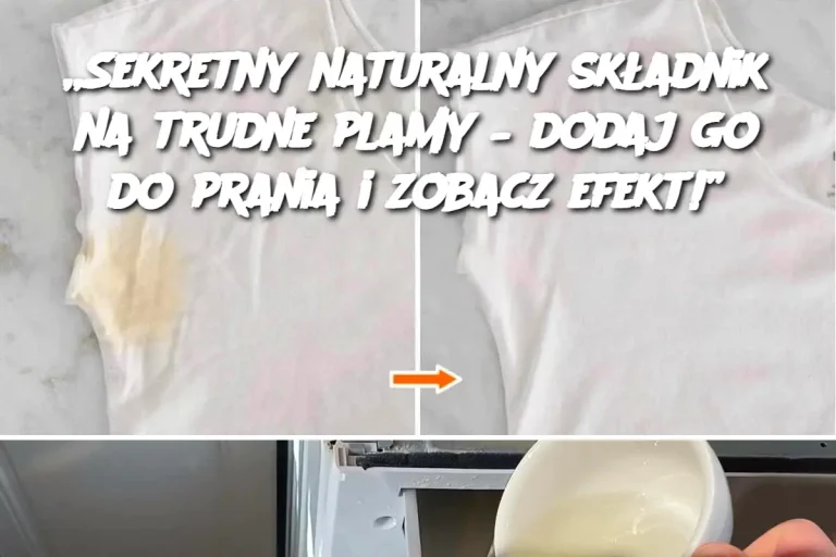 „Sekretny naturalny składnik na trudne plamy – dodaj go do prania i zobacz efekt!”